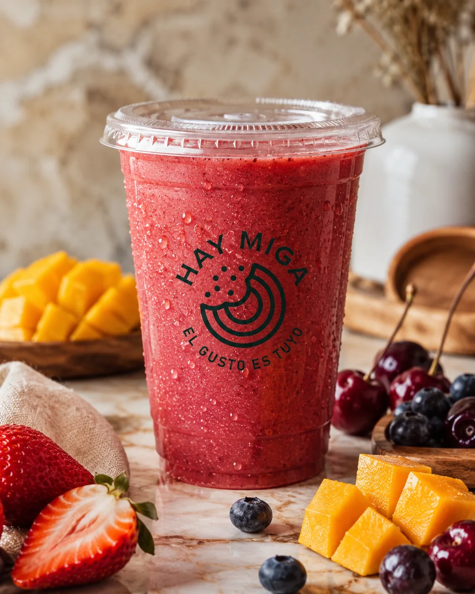 Smoothie de frutos rojos de Hay Miga con fruta fresca